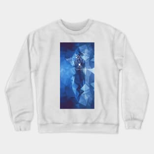 Geometric eagle linear blue abstract style Crewneck Sweatshirt